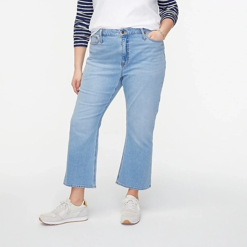 J. Crew Flare crop jean in all-day stretch